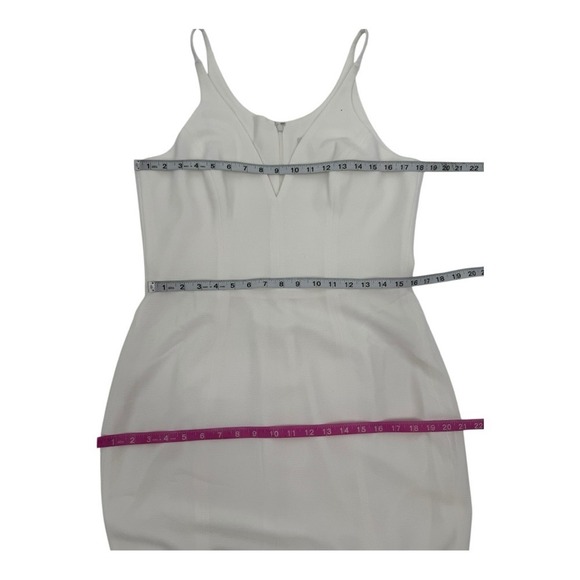 Dress the Population Iris Slit Crepe Gown in White - Picture 5 of 9